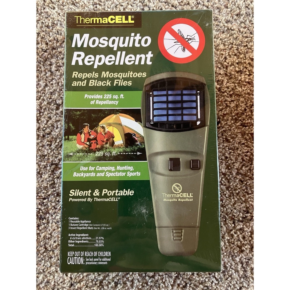 ThermaCELL Portable Mosquito Repellent Olive Green Camping Hunting 225 Sq Ft NEW
